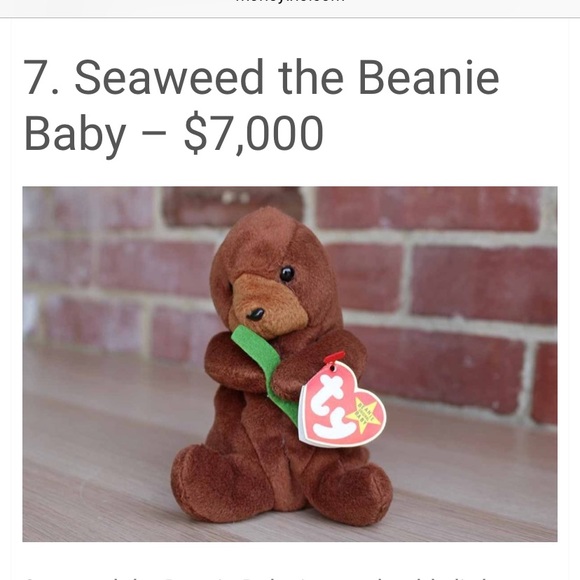 RARE! BEANIE BABIES SEAWEED - Picture 8 of 8